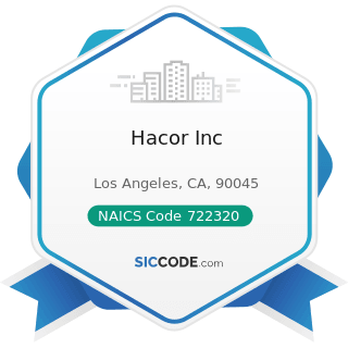 Hacor Inc - NAICS Code 722320 - Caterers