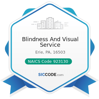 Blindness And Visual Service - NAICS Code 923130 - Administration of Human Resource Programs...