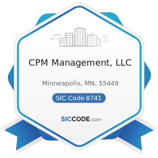 CPM Management, LLC - SIC Code 8741 - Management Services