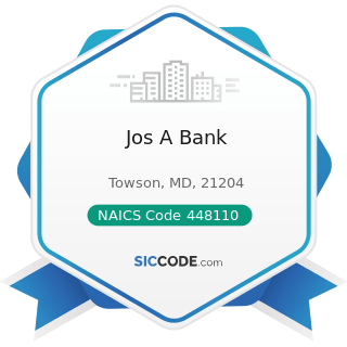 Jos A Bank - NAICS Code 448110 - Men's Clothing Stores