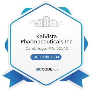 KalVista Pharmaceuticals Inc - SIC Code 2834 - Pharmaceutical Preparations