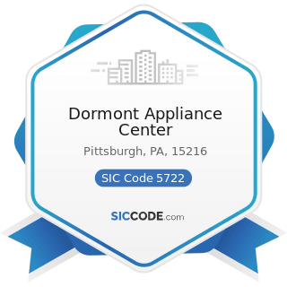 Dormont Appliance Center - SIC Code 5722 - Household Appliance Stores