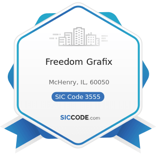 Freedom Grafix - SIC Code 3555 - Printing Trades Machinery and Equipment