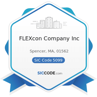 FLEXcon Company Inc - SIC Code 5099 - Durable Goods, Not Elsewhere Classified
