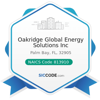 Oakridge Global Energy Solutions Inc - NAICS Code 813910 - Business Associations