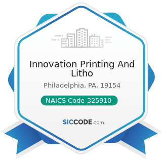 Innovation Printing And Litho - NAICS Code 325910 - Printing Ink Manufacturing