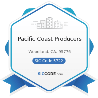 Pacific Coast Producers - SIC Code 5722 - Household Appliance Stores