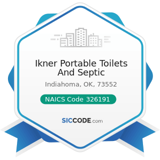 Ikner Portable Toilets And Septic - NAICS Code 326191 - Plastics Plumbing Fixture Manufacturing