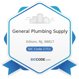 General Plumbing Supply - SIC Code 1711 - Plumbing, Heating and Air-Conditioning