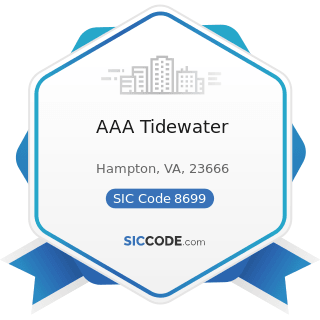 AAA Tidewater - SIC Code 8699 - Membership Organizations, Not Elsewhere Classified