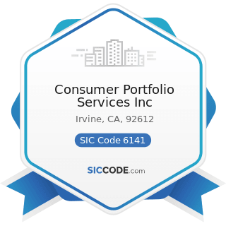 Consumer Portfolio Services Inc - SIC Code 6141 - Personal Credit Institutions