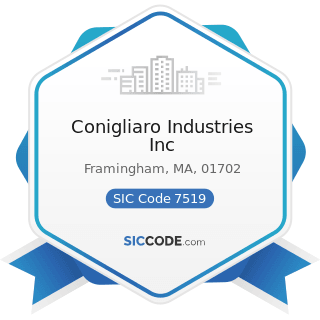 Conigliaro Industries Inc - SIC Code 7519 - Utility Trailer and Recreational Vehicle Rental