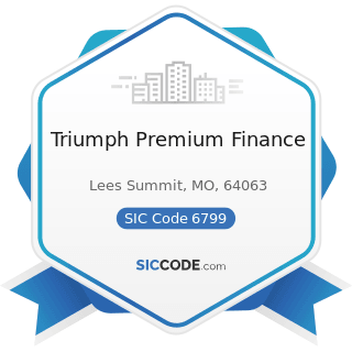 Triumph Premium Finance - SIC Code 6799 - Investors, Not Elsewhere Classified