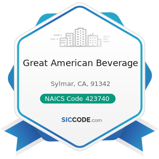 Great American Beverage - NAICS Code 423740 - Refrigeration Equipment and Supplies Merchant...