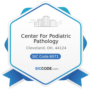 Center For Podiatric Pathology - SIC Code 8071 - Medical Laboratories