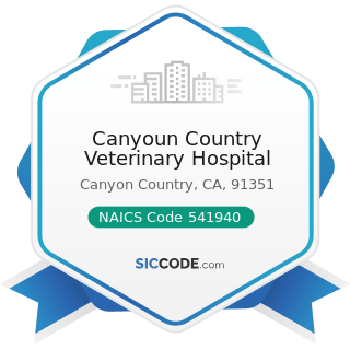 Canyoun Country Veterinary Hospital - NAICS Code 541940 - Veterinary Services