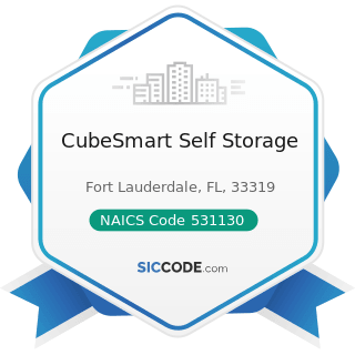 CubeSmart Self Storage - NAICS Code 531130 - Lessors of Miniwarehouses and Self-Storage Units