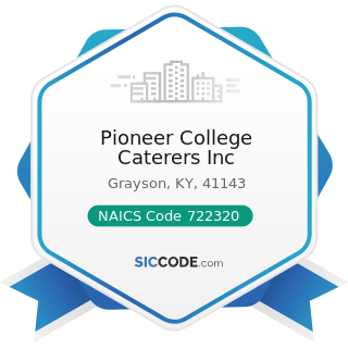 Pioneer College Caterers Inc - NAICS Code 722320 - Caterers