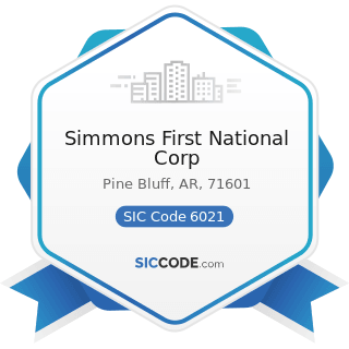 Simmons First National Corp - SIC Code 6021 - National Commercial Banks