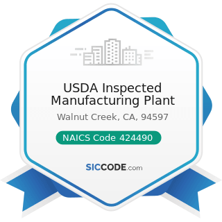 USDA Inspected Manufacturing Plant - NAICS Code 424490 - Other Grocery and Related Products...