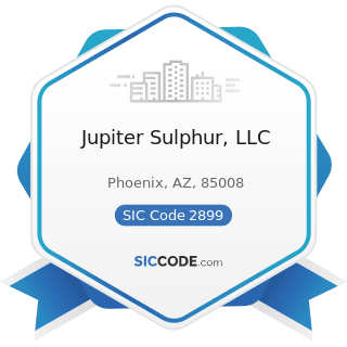 Jupiter Sulphur, LLC - SIC Code 2899 - Chemicals and Chemical Preparations, Not Elsewhere...