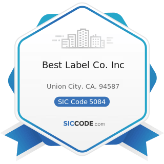 Best Label Co. Inc - SIC Code 5084 - Industrial Machinery and Equipment