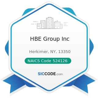 HBE Group Inc - NAICS Code 524126 - Direct Property and Casualty Insurance Carriers