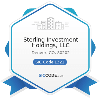 Sterling Investment Holdings, LLC - SIC Code 1321 - Natural Gas Liquids