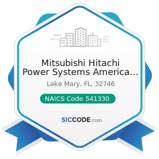 Mitsubishi Hitachi Power Systems America Inc - NAICS Code 541330 - Engineering Services