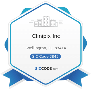Clinipix Inc - SIC Code 3843 - Dental Equipment and Supplies