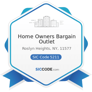 Home Owners Bargain Outlet - SIC Code 5211 - Lumber and other Building Materials Dealers