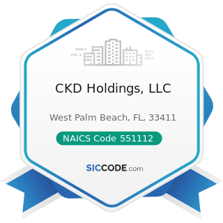 CKD Holdings, LLC - NAICS Code 551112 - Offices of Other Holding Companies