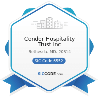 Condor Hospitality Trust Inc - SIC Code 6552 - Land Subdividers and Developers, except Cemeteries