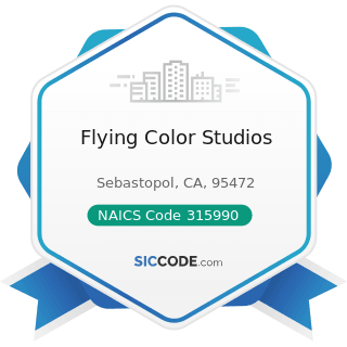 Flying Color Studios - NAICS Code 315990 - Apparel Accessories and Other Apparel Manufacturing