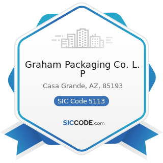 Graham Packaging Co. L. P - SIC Code 5113 - Industrial and Personal Service Paper