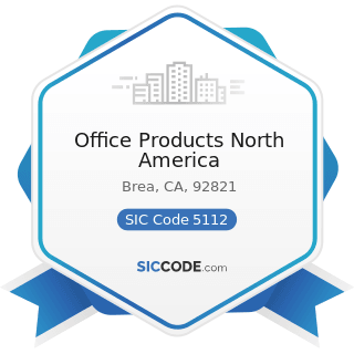 Office Products North America - SIC Code 5112 - Stationery and Office Supplies