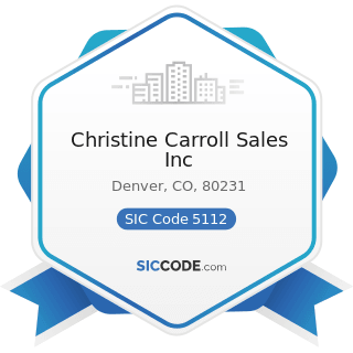 Christine Carroll Sales Inc - SIC Code 5112 - Stationery and Office Supplies