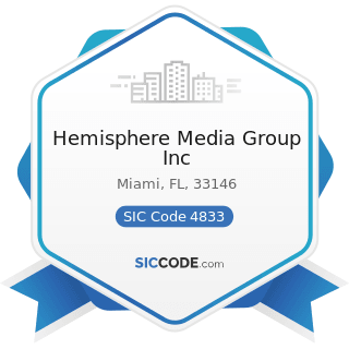 Hemisphere Media Group Inc - SIC Code 4833 - Television Broadcasting Stations