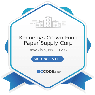 Kennedys Crown Food Paper Supply Corp - SIC Code 5111 - Printing and Writing Paper