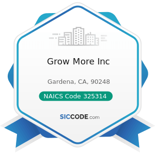 Grow More Inc - NAICS Code 325314 - Fertilizer (Mixing Only) Manufacturing