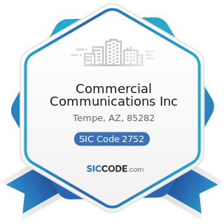 Commercial Communications Inc - SIC Code 2752 - Commercial Printing, Lithographic