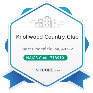 Knollwood Country Club - NAICS Code 713910 - Golf Courses and Country Clubs