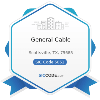 General Cable - SIC Code 5051 - Metals Service Centers and Offices