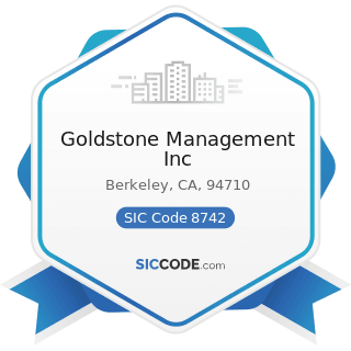 Goldstone Management Inc - SIC Code 8742 - Management Consulting Services