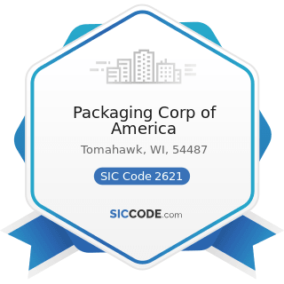 Packaging Corp of America - SIC Code 2621 - Paper Mills