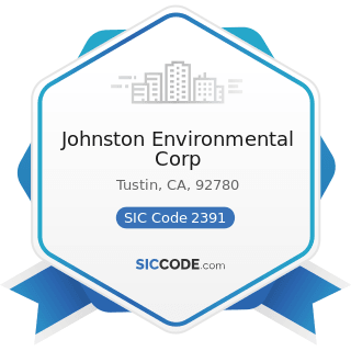 Johnston Environmental Corp - SIC Code 2391 - Curtains and Draperies
