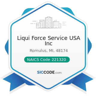 Liqui Force Service USA Inc - NAICS Code 221320 - Sewage Treatment Facilities
