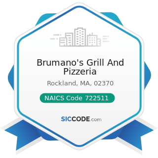 Brumano's Grill And Pizzeria - NAICS Code 722511 - Full-Service Restaurants