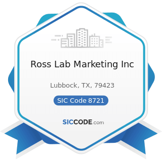 Ross Lab Marketing Inc - SIC Code 8721 - Accounting, Auditing, and Bookkeeping Services