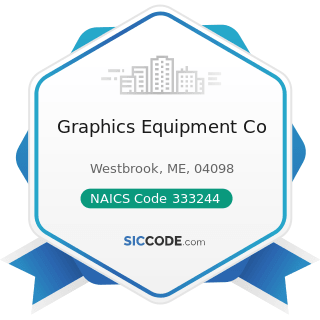Graphics Equipment Co - NAICS Code 333244 - Printing Machinery and Equipment Manufacturing